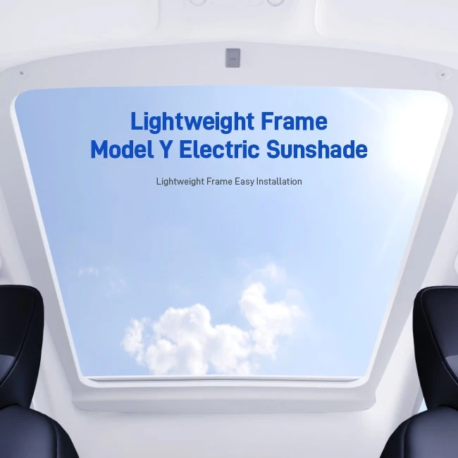 Low-noise Model Y Electric Glass Roof Sunshade factory