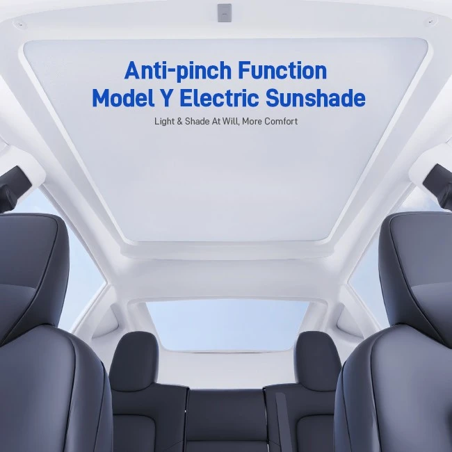 Low-noise Model Y Electric Glass Roof Sunshade suppliers